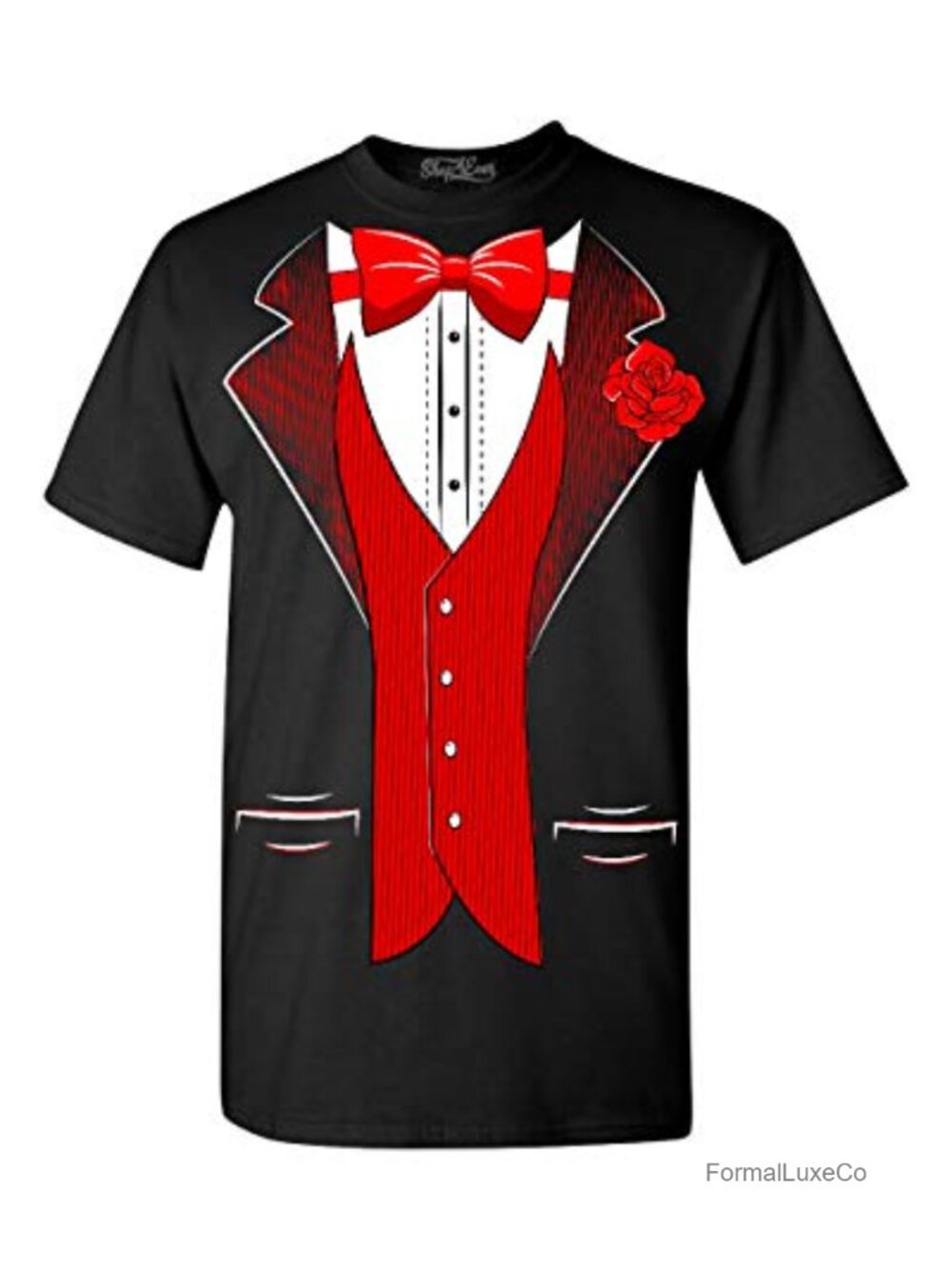 Men's Classic Tuxedo Graphic T-Shirt Costume Party Tee